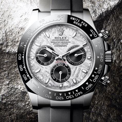 rolex daytona brown band|Rolex daytona meteorite white gold.